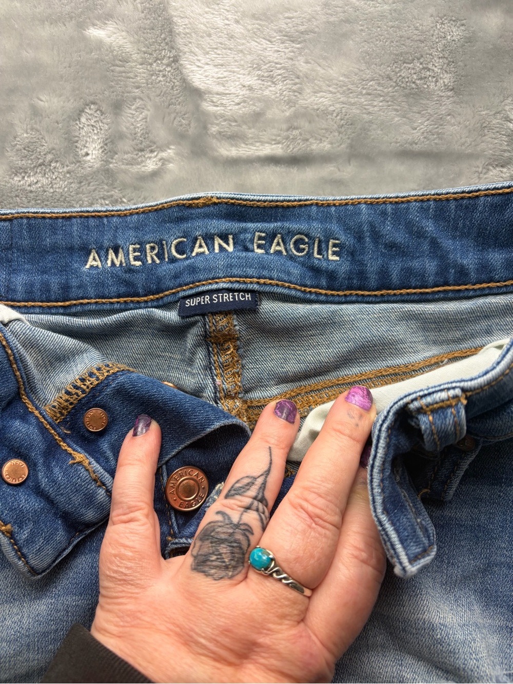 American Eagle button fly shorts